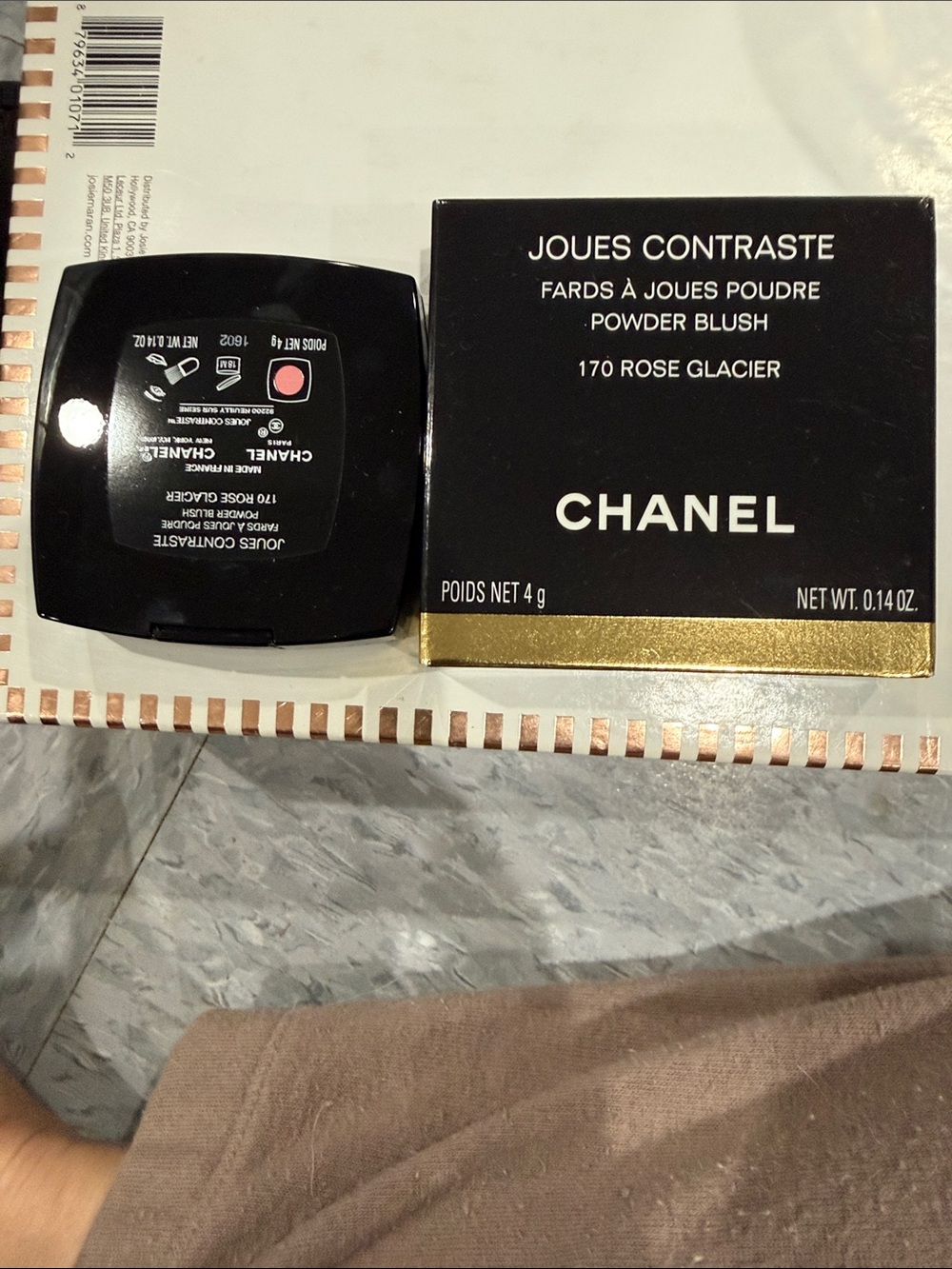 CHANEL Powder Blush Joues Contraste 170 Rose Glacier - Shimmering Pink - Picture 2 of 3